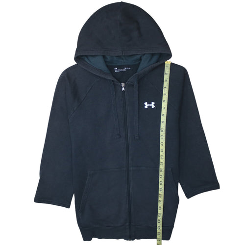 Under Armour Women Black Small Full Zip Hoodie Sweatshirt