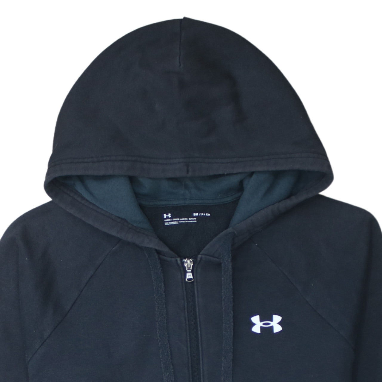 Under Armour Women Black Small Full Zip Hoodie Sweatshirt