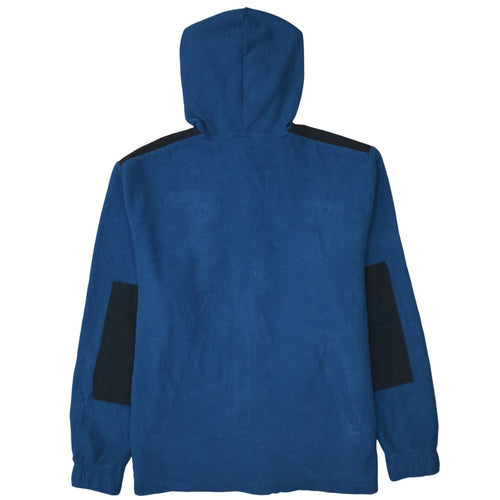 Puma Men's Blue Full Zip Hoodie Size M with Logo Detail