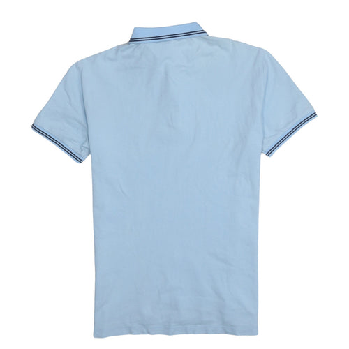 Emporio Armani Men's Blue Slim Fit Cotton Polo Shirt M