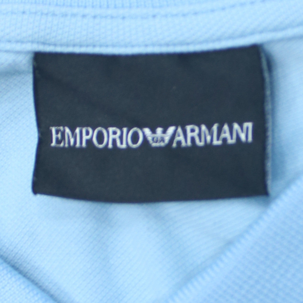 Emporio Armani Men's Blue Slim Fit Cotton Polo Shirt M