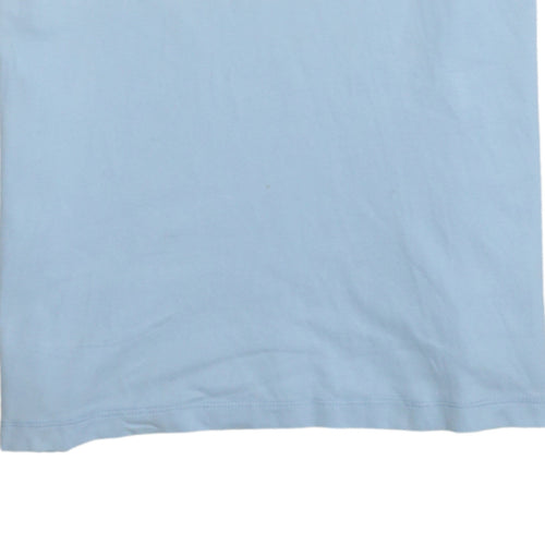Emporio Armani Men's Blue Slim Fit Cotton Polo Shirt M