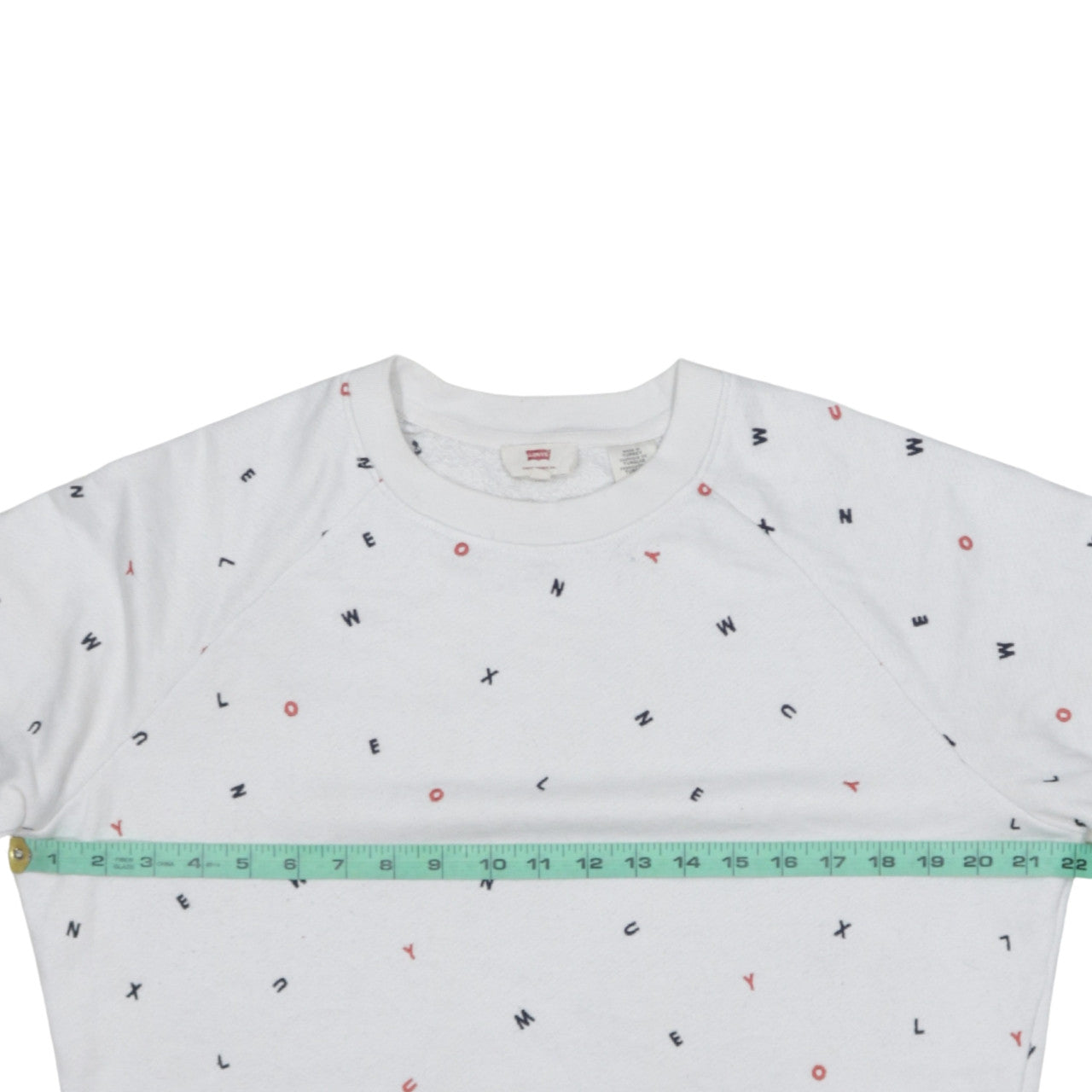 Levi's Womens White Letter Print Pullover Sweatshirt Size S