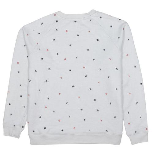 Levi's Womens White Letter Print Pullover Sweatshirt Size S