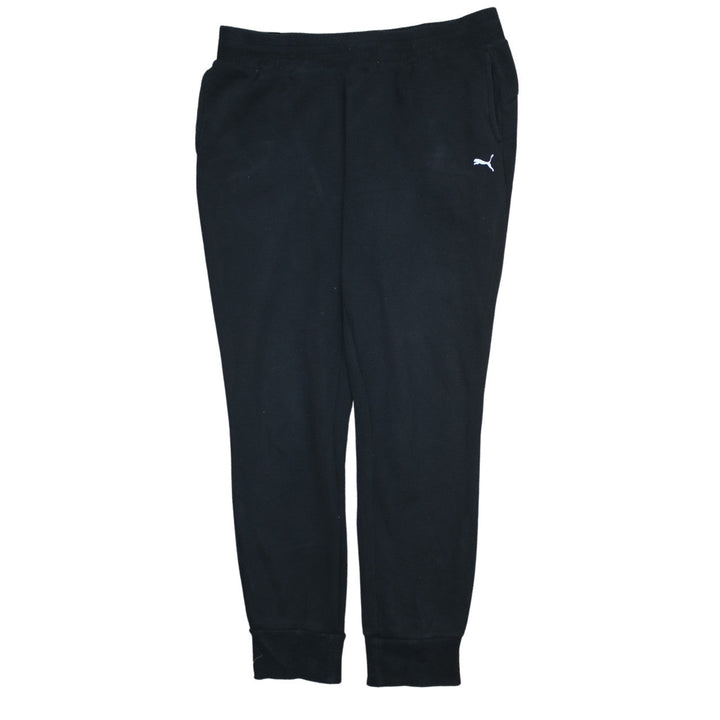 Puma Women's Black Jogger Trousers Size L Comfortable Fleece