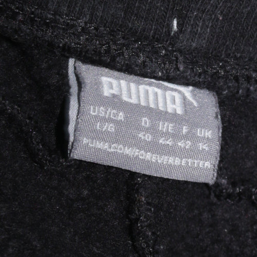 Puma Women's Black Jogger Trousers Size L Comfortable Fleece