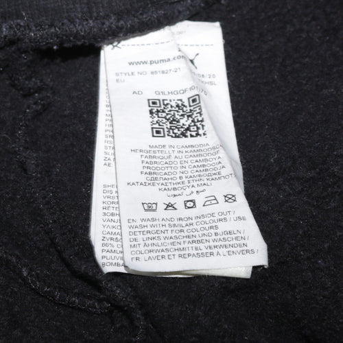 Puma Women's Black Jogger Trousers Size L Comfortable Fleece