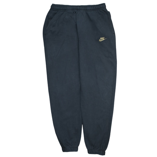 Nike Men's Black Fleece Sweatpants L Regular Fit Elastic Waist