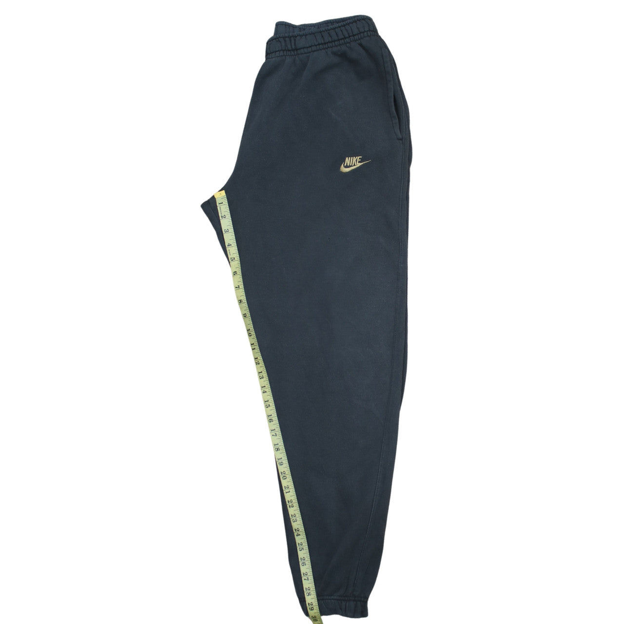 Nike Men's Black Fleece Sweatpants L Regular Fit Elastic Waist