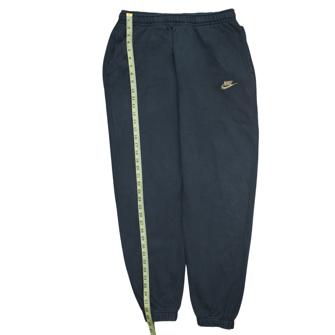 Nike Men's Black Fleece Sweatpants L Regular Fit Elastic Waist