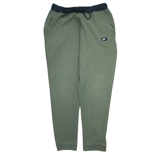 Nike Men's Green Jogger Trousers L Regular Fit Elastic Waist