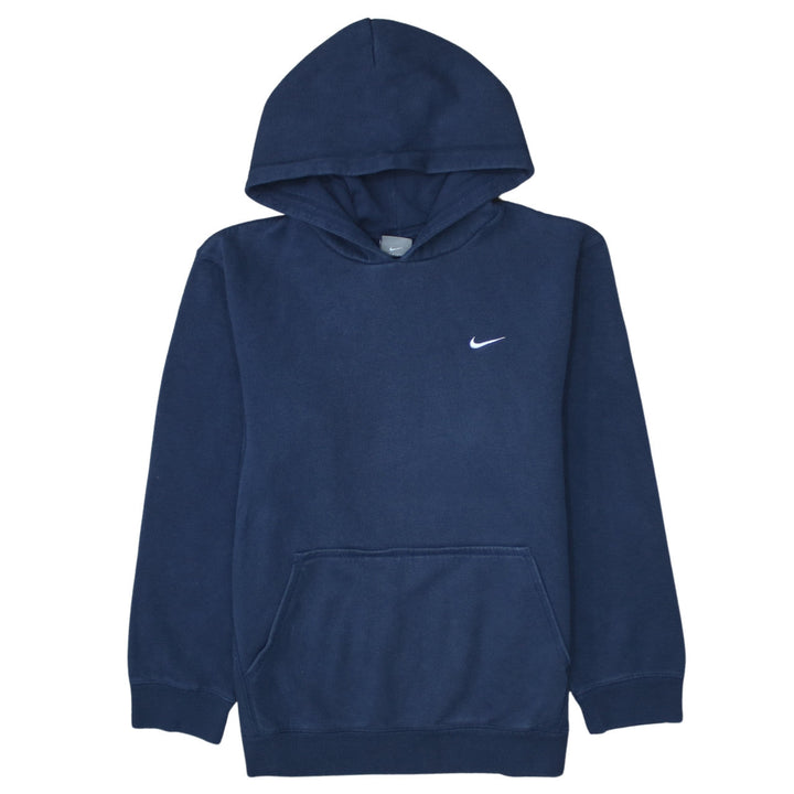 Nike Boys Blue Pullover Hoodie L 13 Years Fleece Logo Regular Fit