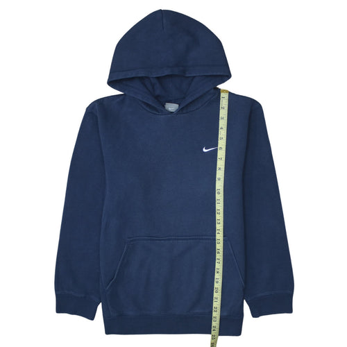 Nike Boys Blue Pullover Hoodie L 13 Years Fleece Logo Regular Fit