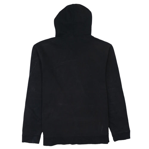 GAP Mens Black Pullover Hoodie L Logo Fleece Sweatshirt