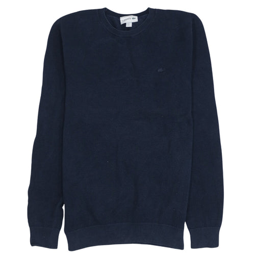 Lacoste Men's Blue Cotton Crew Neck Pullover Jumper Size S