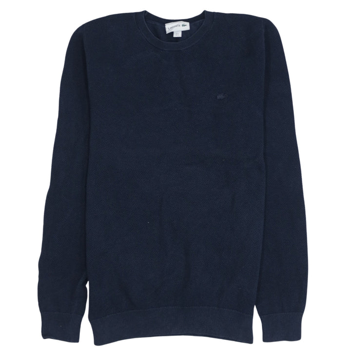Lacoste Men's Blue Cotton Crew Neck Pullover Jumper Size S