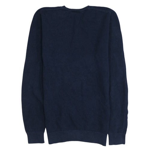 Lacoste Men's Blue Cotton Crew Neck Pullover Jumper Size S
