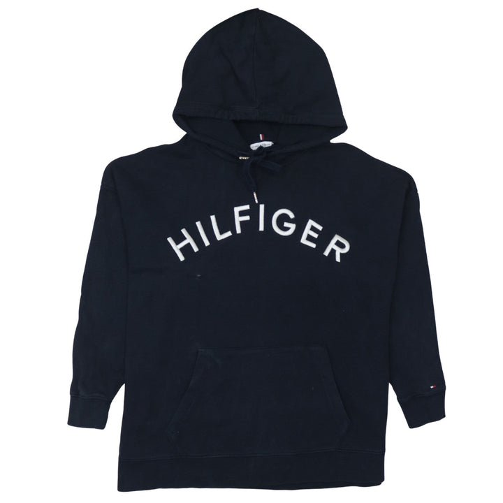 Tommy Hilfiger Women's Navy XS Pullover Hoodie with Logo Design