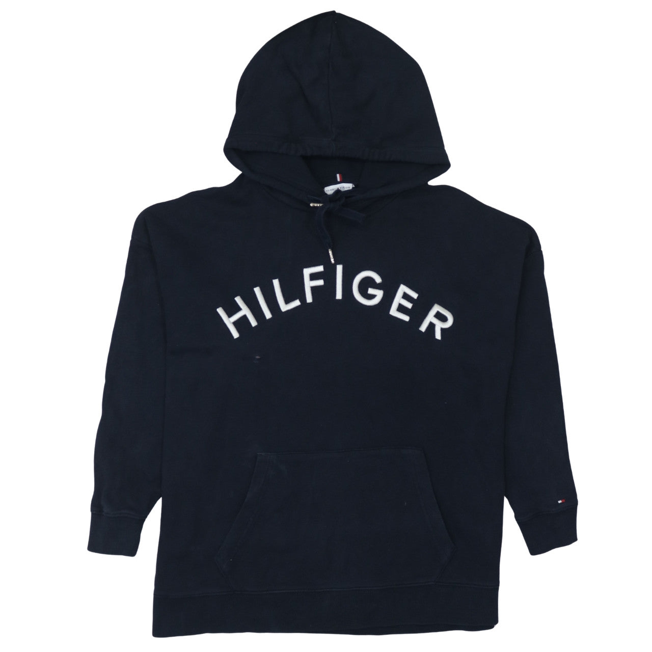 Tommy Hilfiger Women's Navy XS Pullover Hoodie with Logo Design