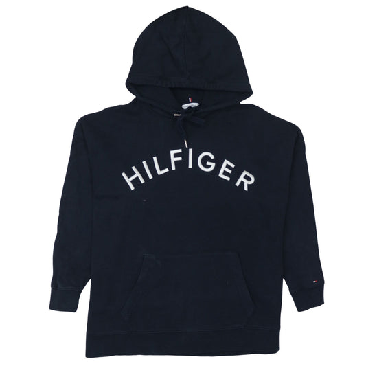 Tommy Hilfiger Women's Navy XS Pullover Hoodie with Logo Design