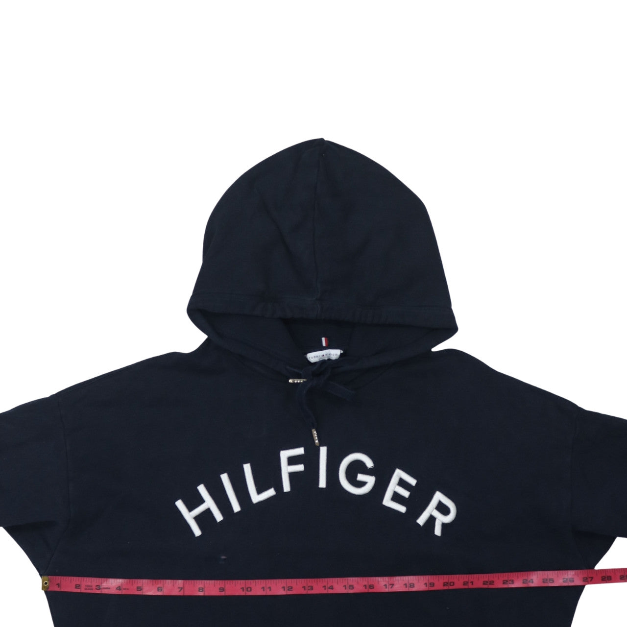 Tommy Hilfiger Women's Navy XS Pullover Hoodie with Logo Design