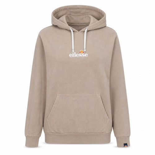 Ellesse Womens Beige Pullover Hoodie UK 12 Cotton Casual Sweatshirt