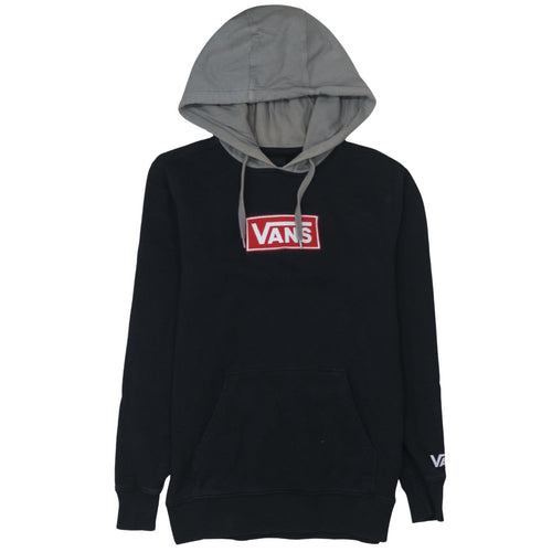 Vans Womens Black XS Pullover Hoodie Hooded Sweatshirt Cotton