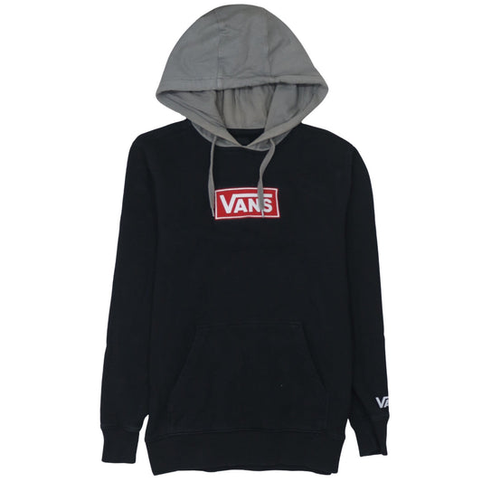 Vans Womens Black XS Pullover Hoodie Hooded Sweatshirt Cotton