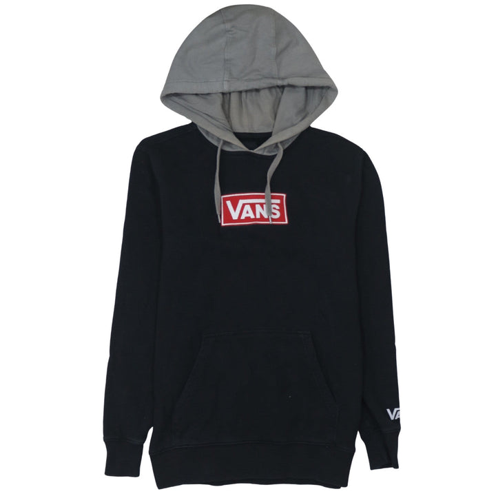 Vans Womens Black XS Pullover Hoodie Hooded Sweatshirt Cotton