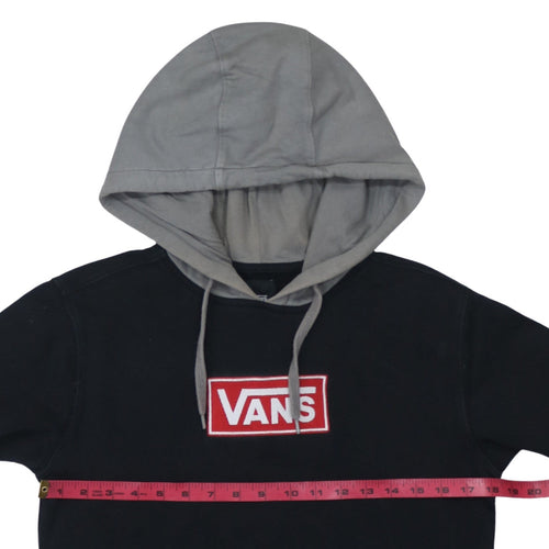 Vans Womens Black XS Pullover Hoodie Hooded Sweatshirt Cotton