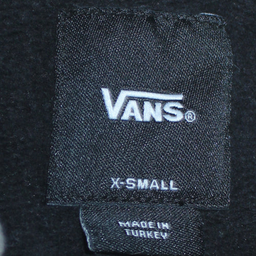 Vans Womens Black XS Pullover Hoodie Hooded Sweatshirt Cotton