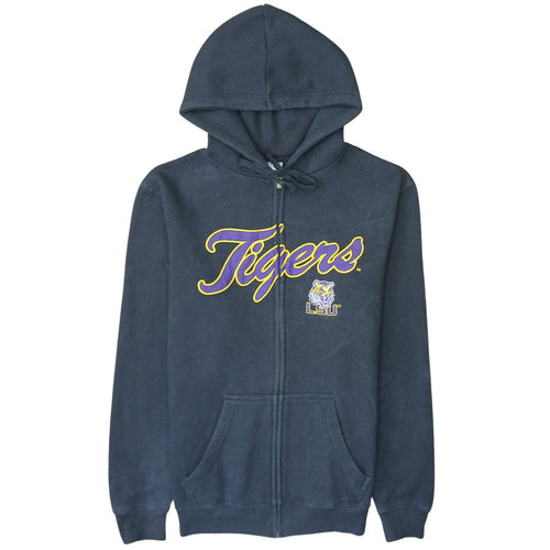 Majestic Men's Black LSU Tigers Full Zip Hoodie Size S