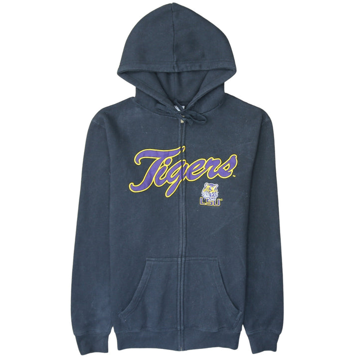 Majestic Men's Black LSU Tigers Full Zip Hoodie Size S