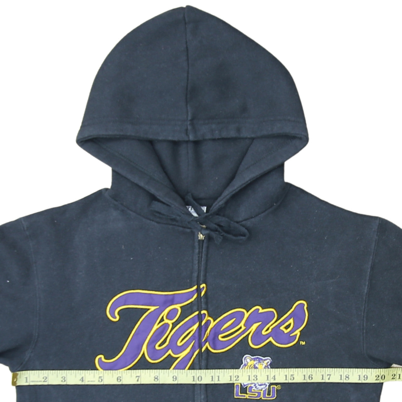 Majestic Men's Black LSU Tigers Full Zip Hoodie Size S
