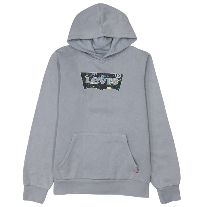 Levi's Boys Grey Pullover Hoodie 16 Years Graphic Print Fleece Sweatshirt