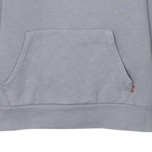 Levi's Boys Grey Pullover Hoodie 16 Years Graphic Print Fleece Sweatshirt