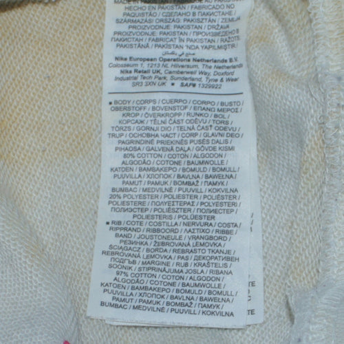 Nike Womens Beige Tie Dye Crew Neck Sweatshirt M Daisy Graphic