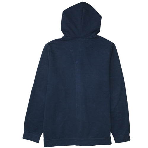 Adidas Women Navy Blue Full Zip Hoodie 2XL Logo Print Cotton Blend