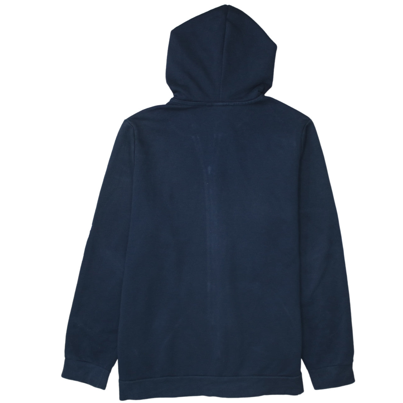 Adidas Women Navy Blue Full Zip Hoodie 2XL Logo Print Cotton Blend