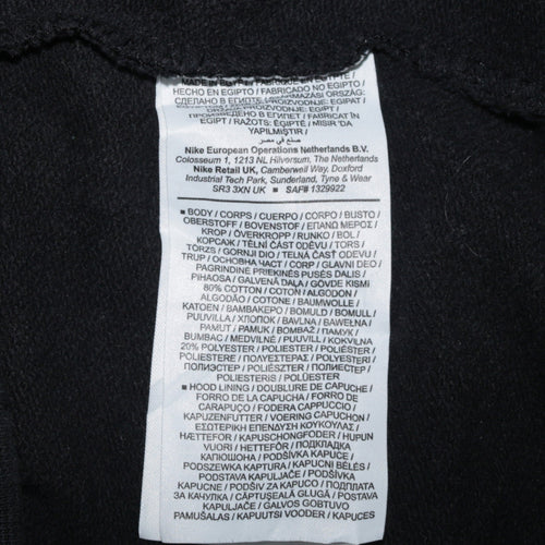 Nike Women Black Pullover Hoodie Medium Graphic Print Logo