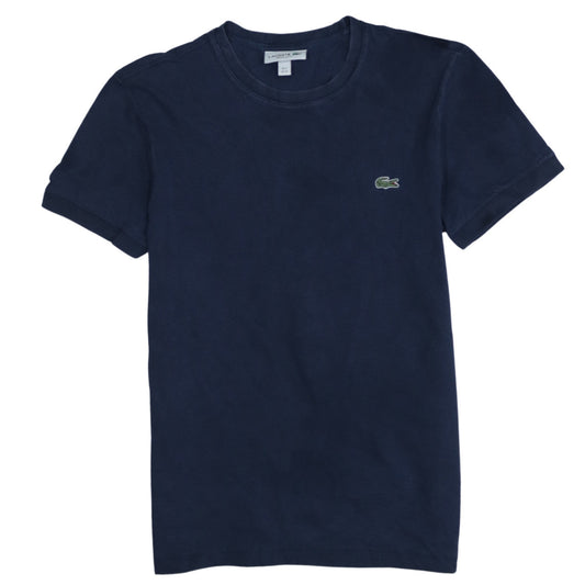 Lacoste Men's Navy Blue Regular Fit Cotton Crew Neck T-Shirt XS