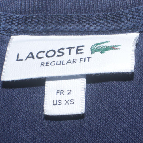 Lacoste Men's Navy Blue Regular Fit Cotton Crew Neck T-Shirt XS