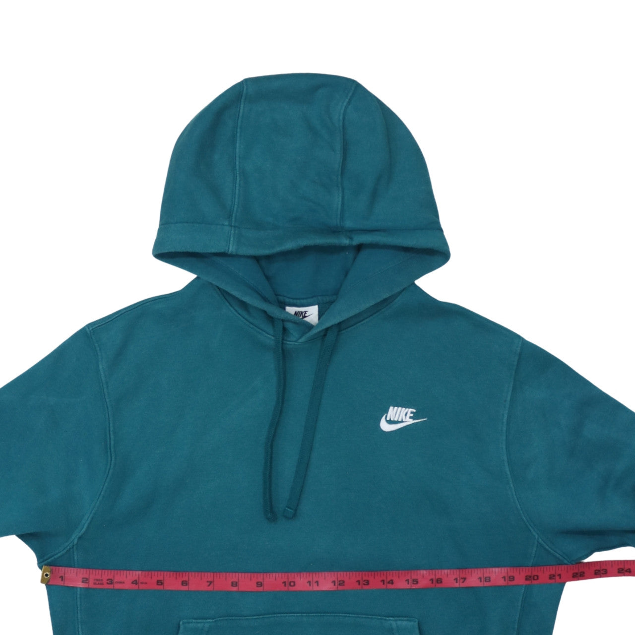 Nike Men's Green Pullover Hoodie Small Logo Fleece Sweatshirt
