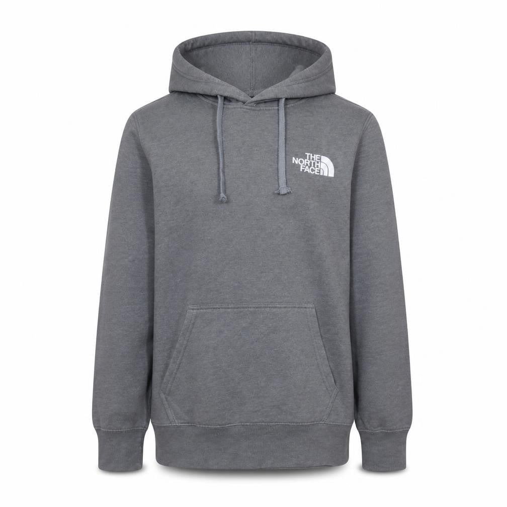 The North Face Men's Grey Pullover Hoodie Small Outdoor Logo Fleece