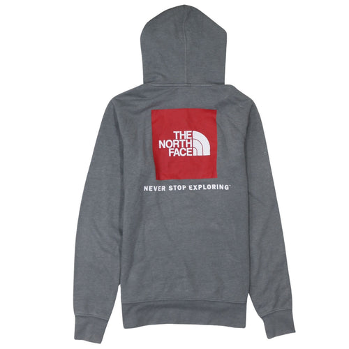 The North Face Men's Grey Pullover Hoodie Small Outdoor Logo Fleece