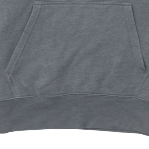 The North Face Men's Grey Pullover Hoodie Small Outdoor Logo Fleece