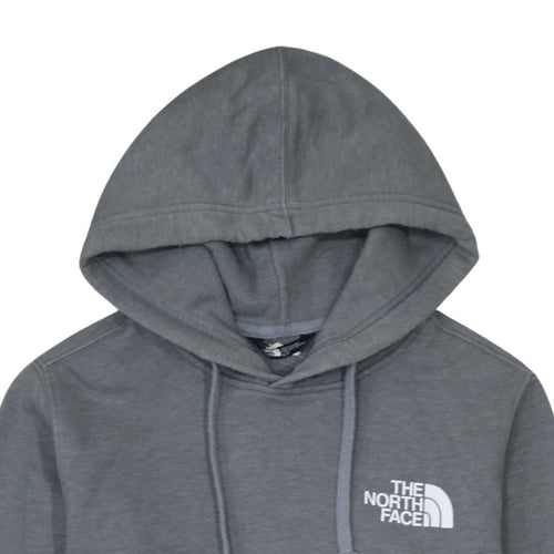 The North Face Men's Grey Pullover Hoodie Small Outdoor Logo Fleece