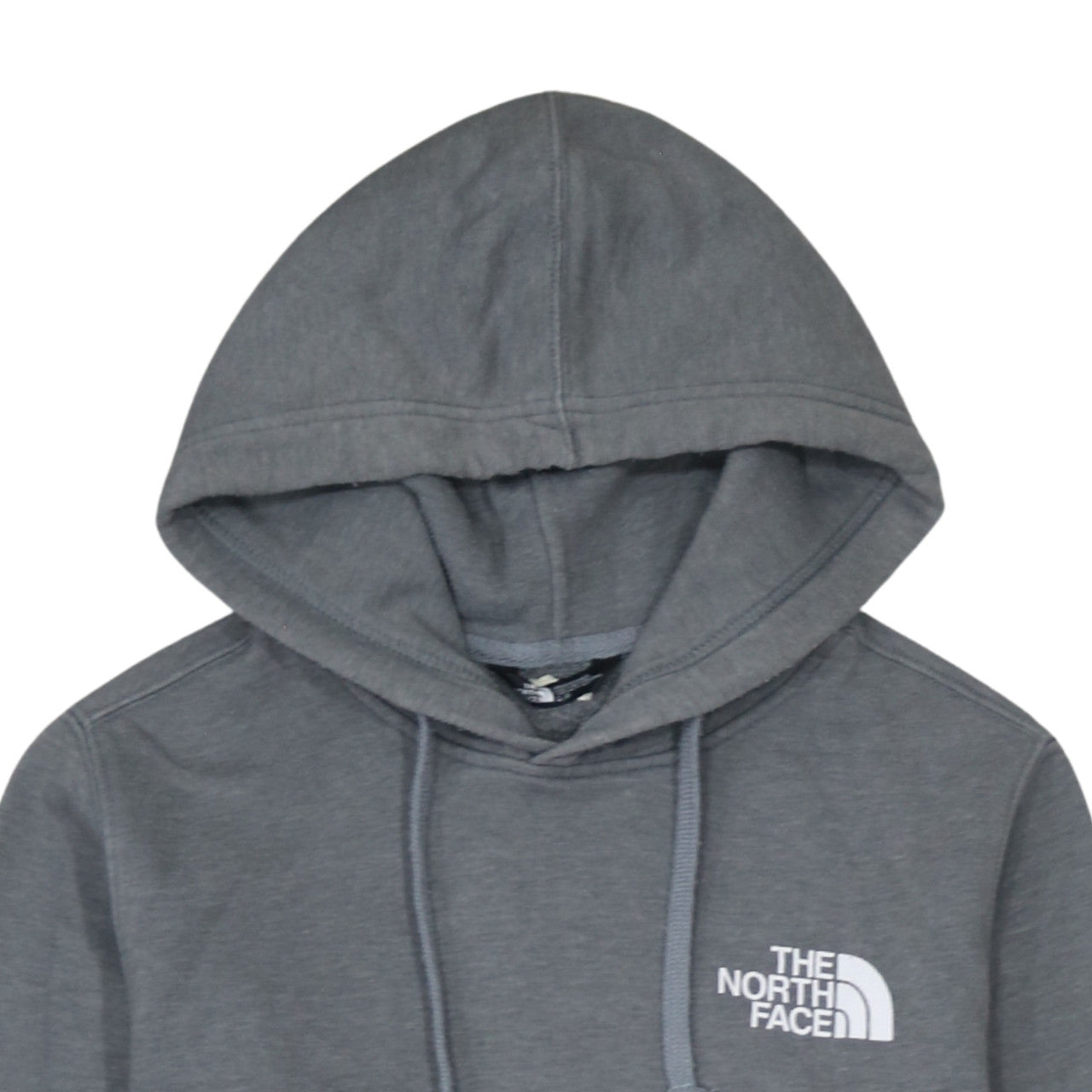 The North Face Men's Grey Pullover Hoodie Small Outdoor Logo Fleece