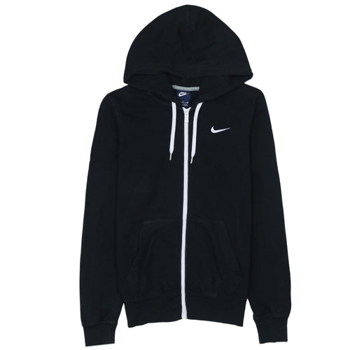 Nike Womens Black Full Zip Hoodie Size M Hooded Sweatshirt