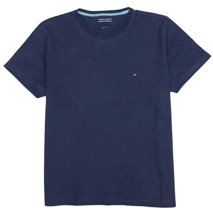 Tommy Hilfiger Men's Blue Organic Cotton Crew Neck T-Shirt L